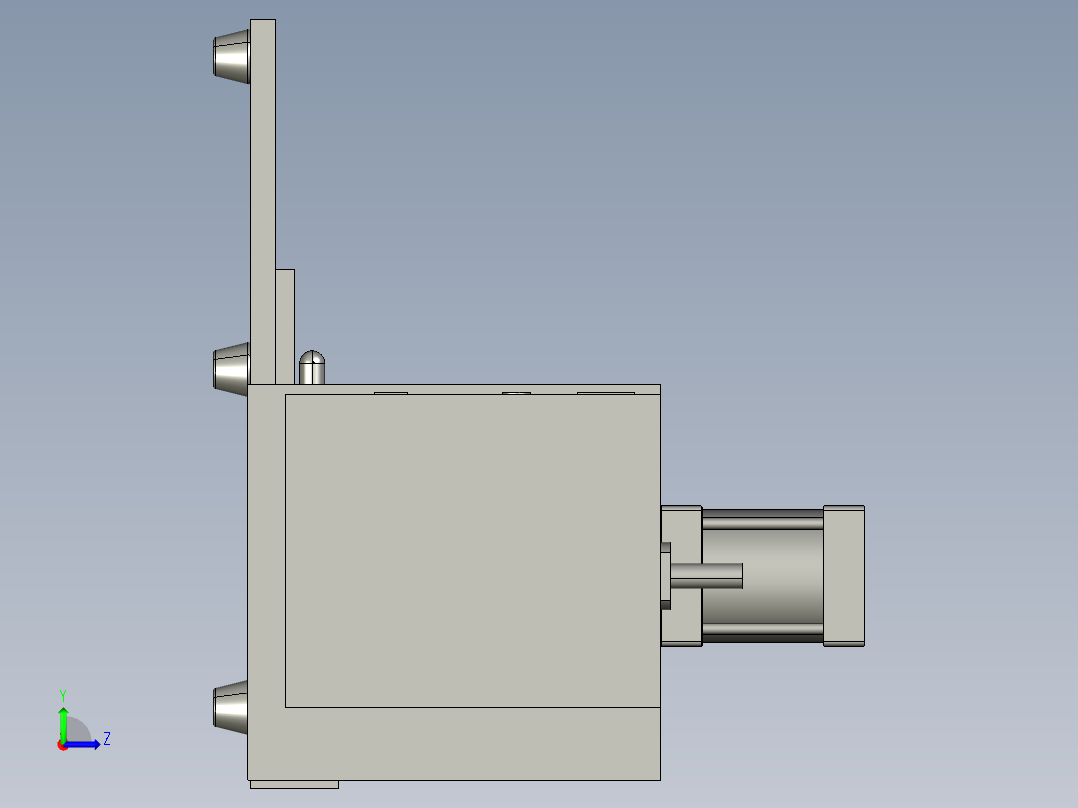 压垫脚工装左视图