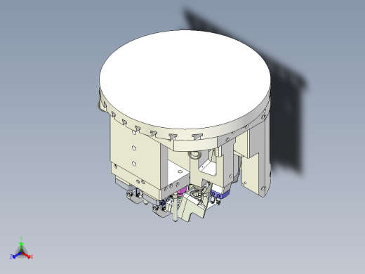 右前轮罩五轴夹具 卧加五轴保压形式液压夹具X_T