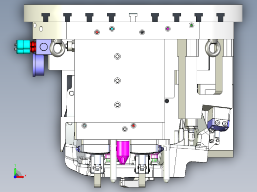 右前轮罩五轴夹具 卧加五轴保压形式液压夹具X_T前视缩略图