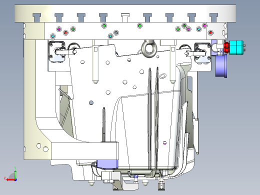 右前轮罩五轴夹具 卧加五轴保压形式液压夹具X_T后视缩略图