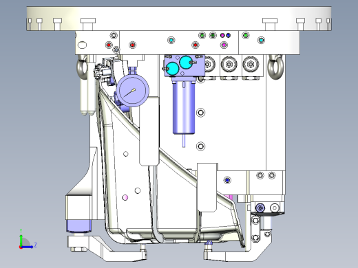 右前轮罩五轴夹具 卧加五轴保压形式液压夹具X_T左视缩略图