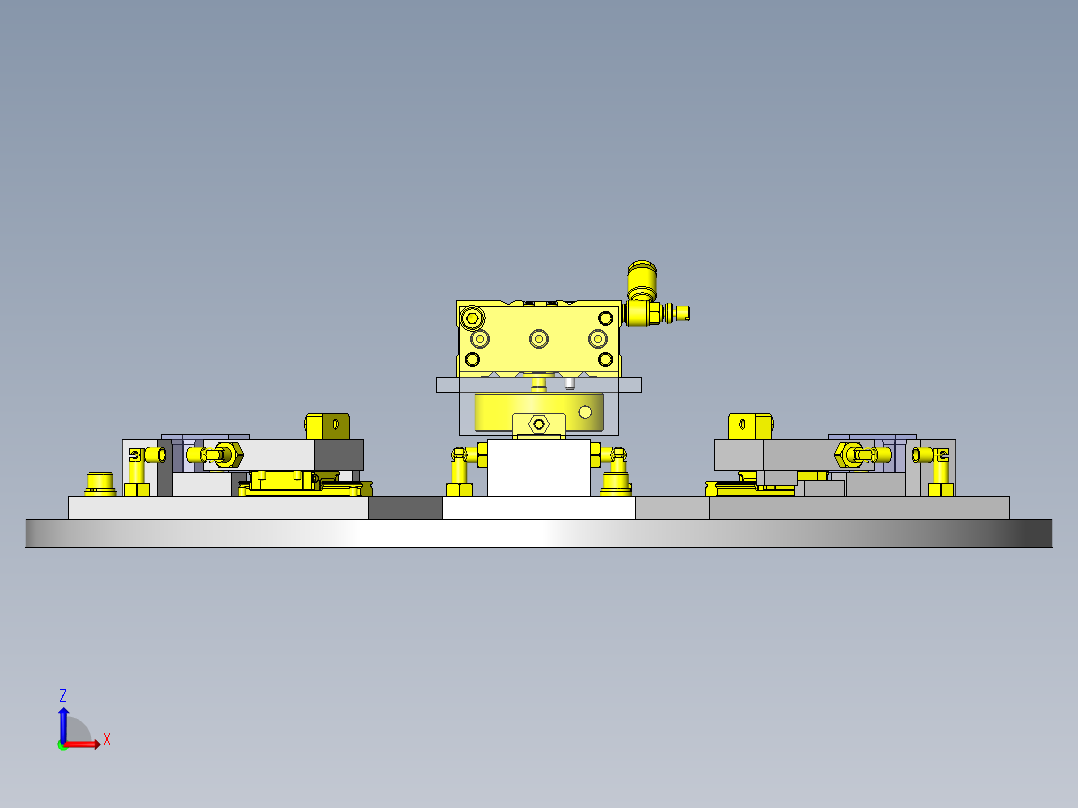 工件维持机构前视图