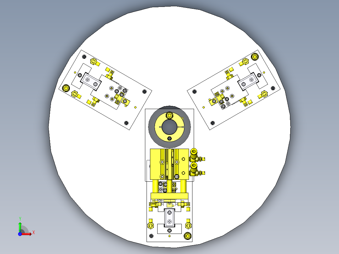 工件维持机构俯视图
