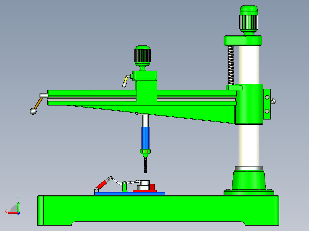 半自动钻床设计及运动学分析后视图