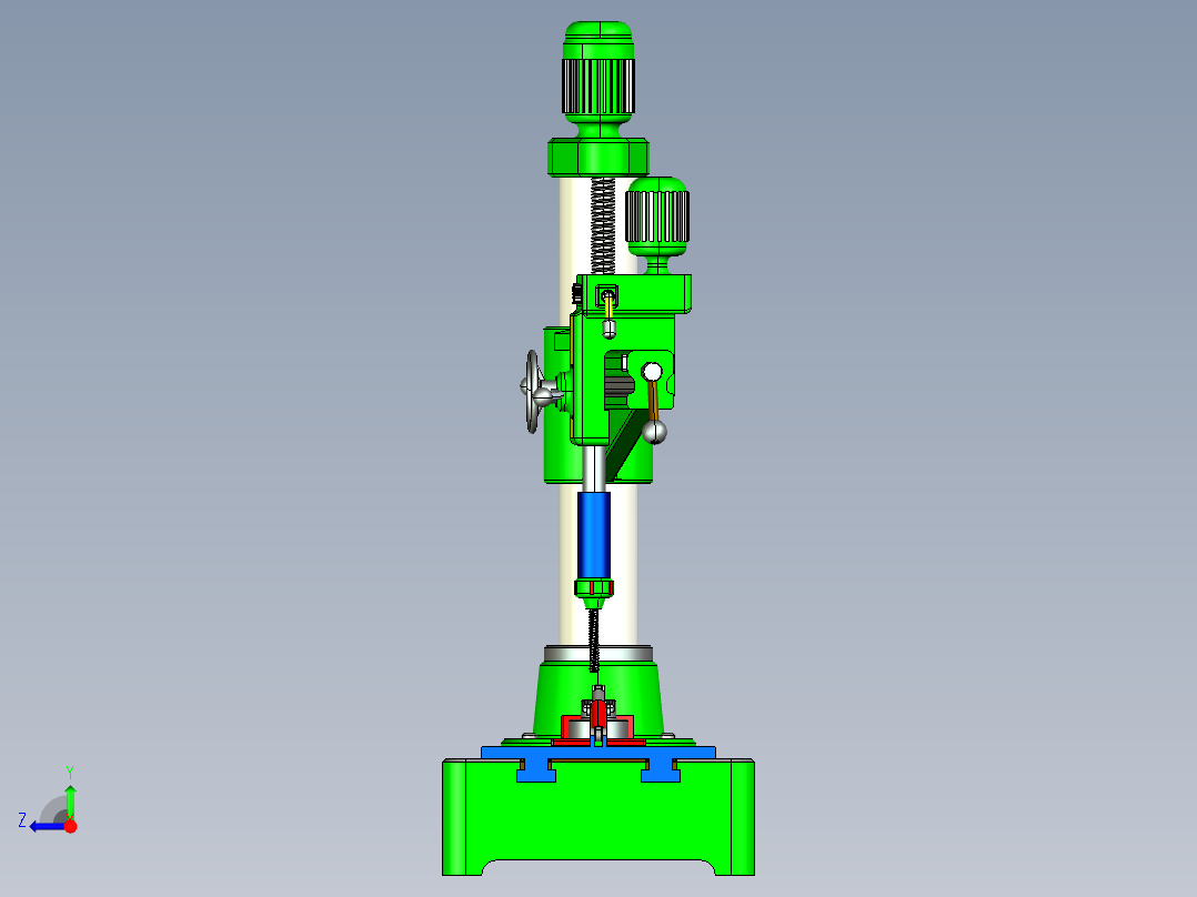 半自动钻床设计及运动学分析右视图
