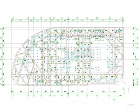 20米深基坑两墙合一地下连续墙加四道混凝土支撑支护CAD图纸