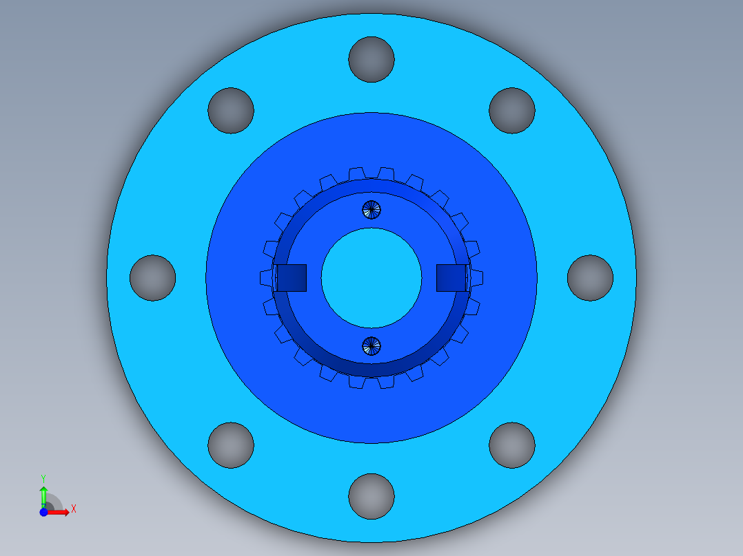 轴3D模型前视图
