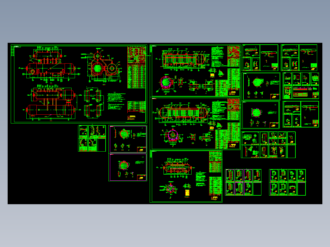 火管式废热锅炉设计院全套图纸54张
