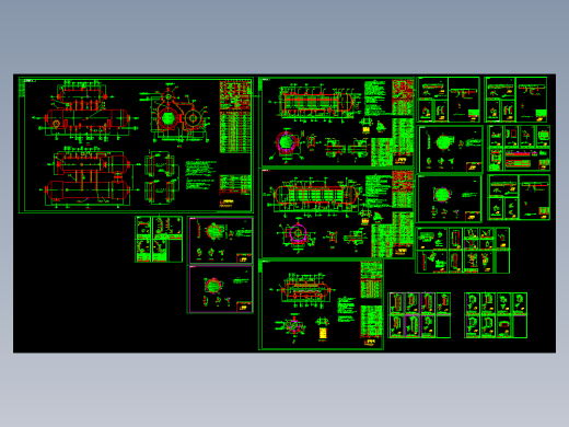 火管式废热锅炉设计院全套图纸54张
