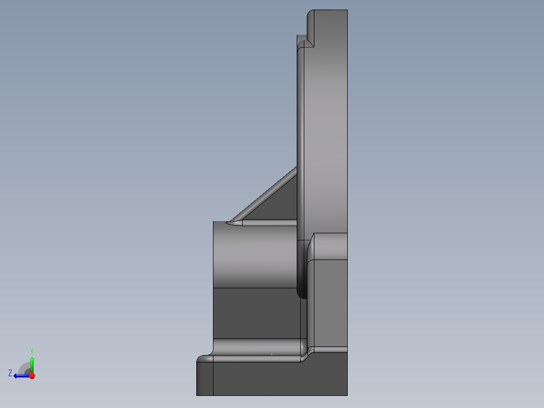 练习托架右视图