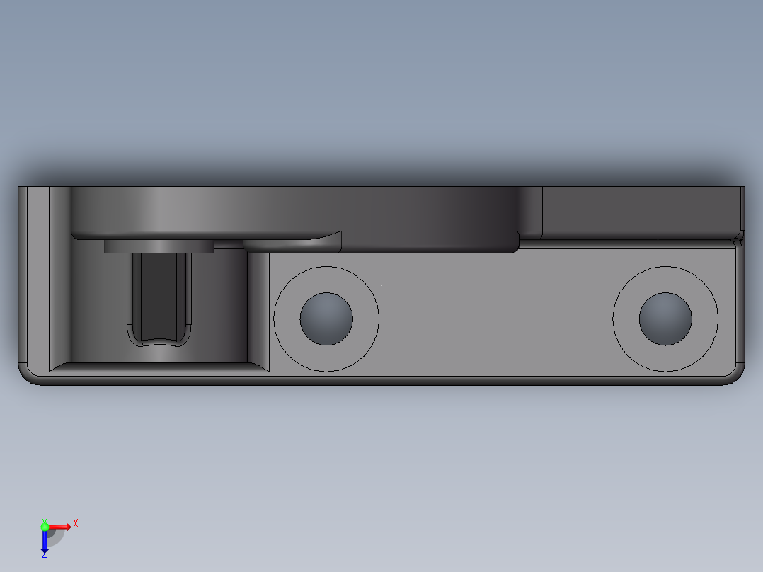 练习托架俯视图