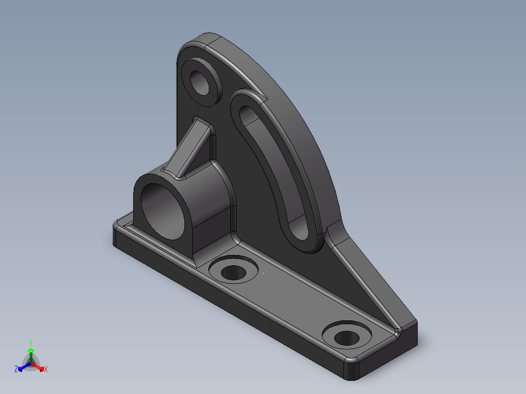 练习托架正等轴测图