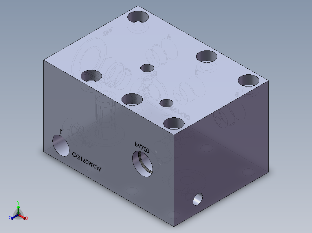 阀块SW2011正等轴测图
