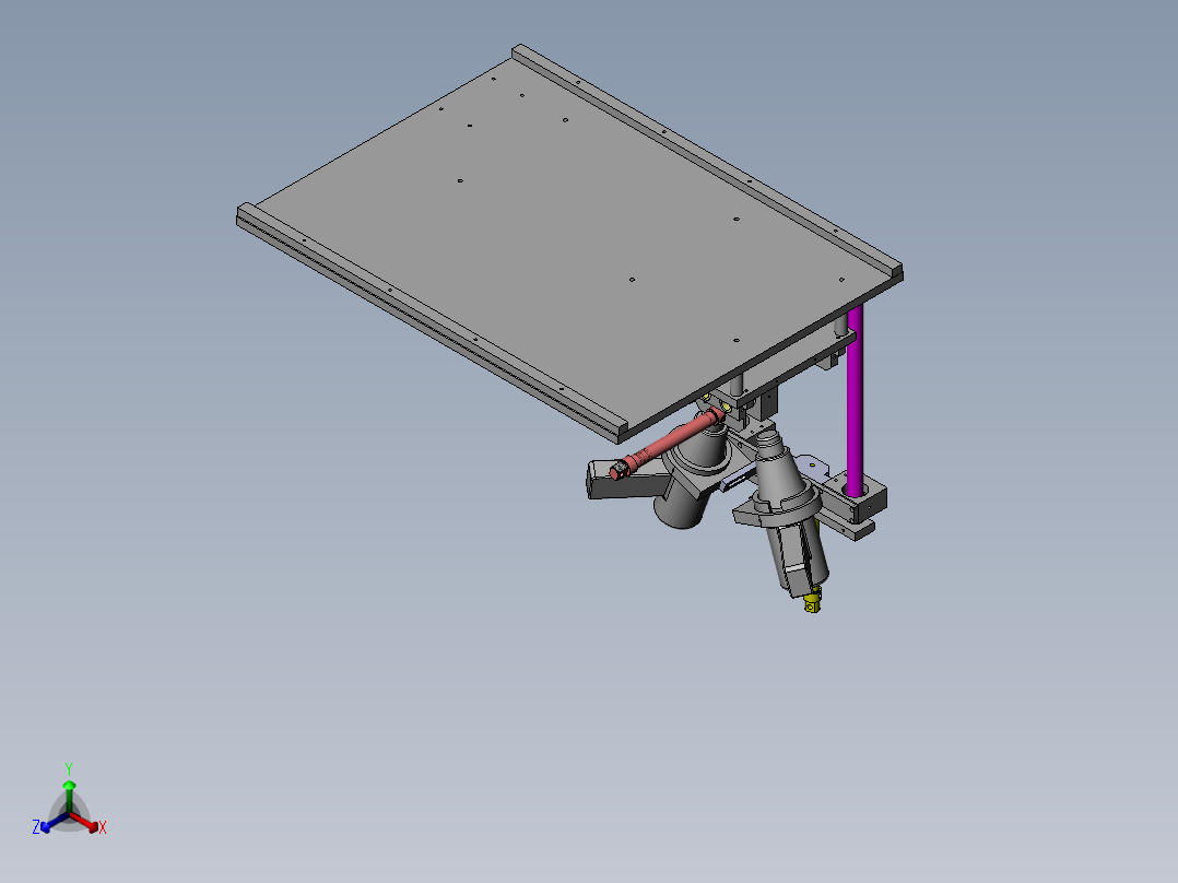 DC马达定子自动印字设备正等轴测图