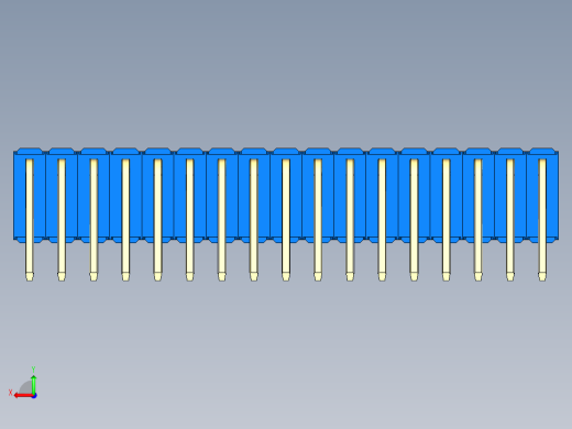 彩色公排针 100mil 2.54mm 系列-DS1022_blue_3x17p_100mil_TypeD_rev1.0后视缩略图