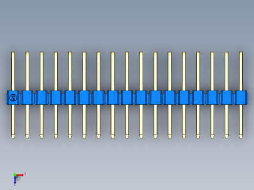 彩色公排针 100mil 2.54mm 系列-DS1022_blue_3x17p_100mil_TypeD_rev1.0俯视缩略图