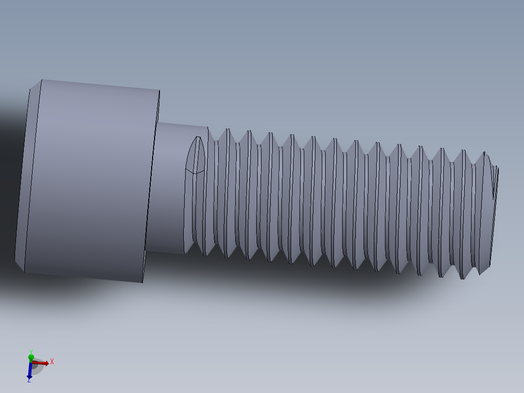 粗螺纹 SHCS 螺钉-SHCS 9.525.x16x1.SLDPRT