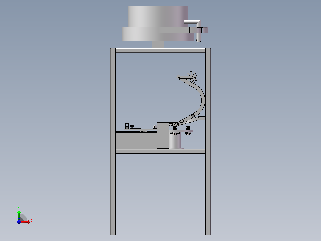 瓶盖切环机模型前视图