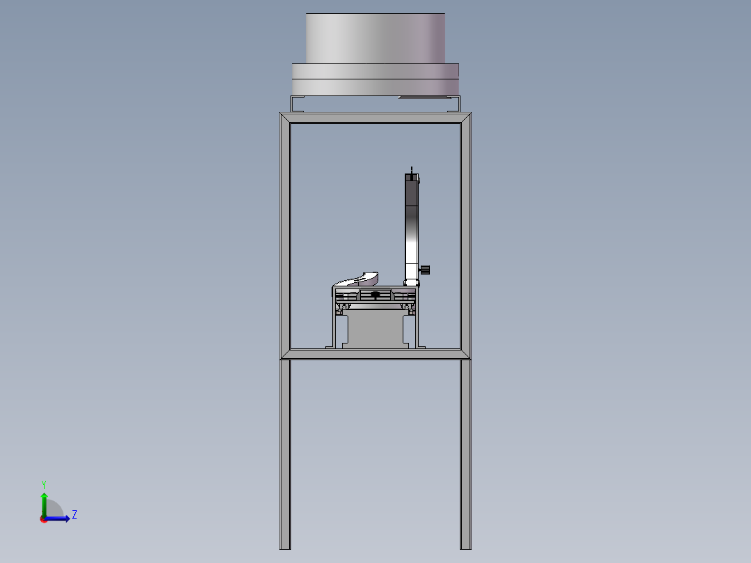 瓶盖切环机模型左视图