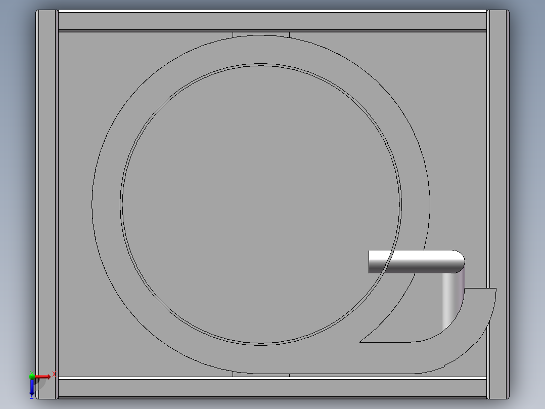 瓶盖切环机模型俯视图