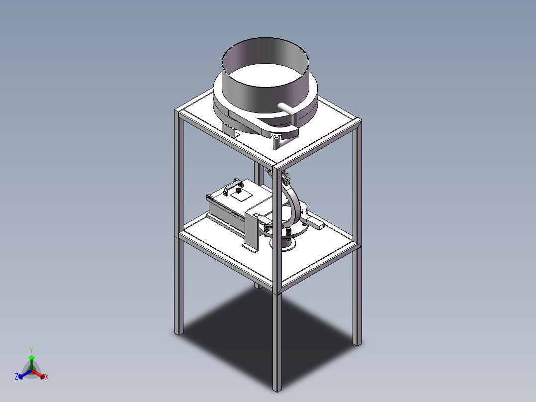 瓶盖切环机模型正等轴测图