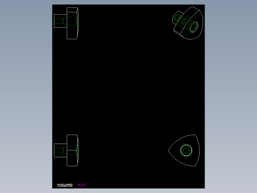 三瓣型把手VTR-2D多系列多零件图纸模型