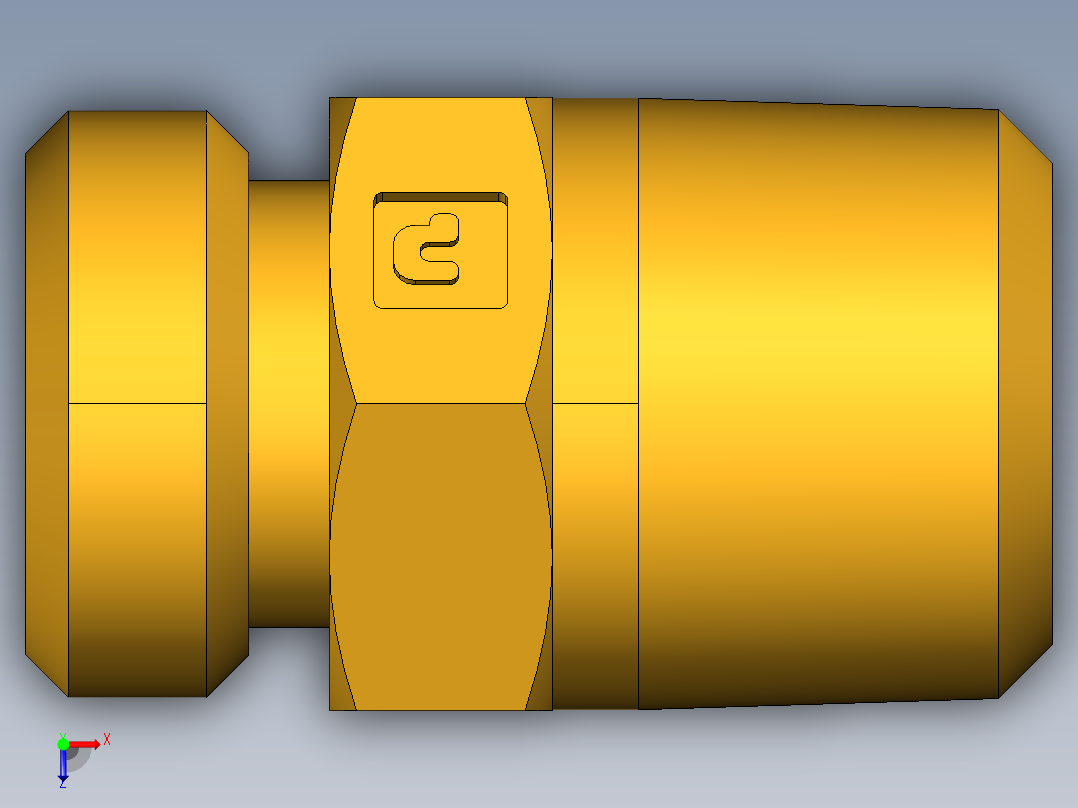倒齿式工业管接头Ball-End Joint Adapter to Male Pipe 127HB-6-6俯视图