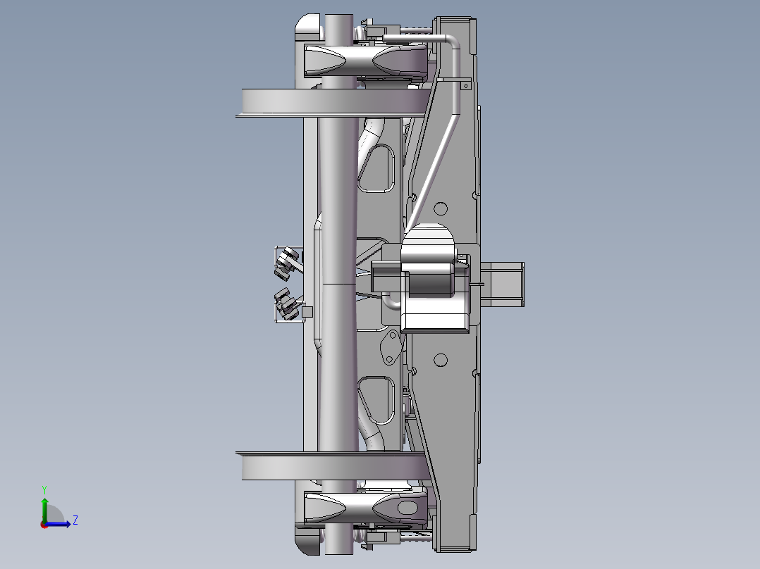 火车转向架左视图