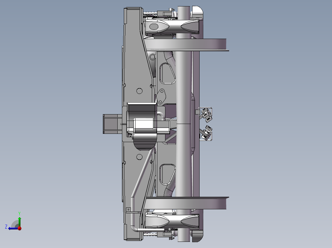 火车转向架右视图