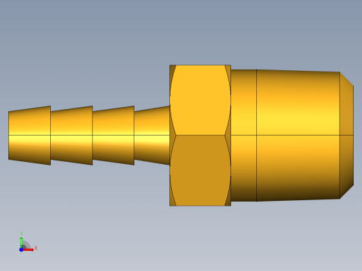 倒齿式工业管接头Hose Barb to Male Pipe 125HB-2-2前视缩略图