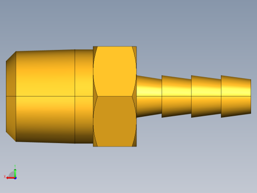 倒齿式工业管接头Hose Barb to Male Pipe 125HB-2-2后视缩略图