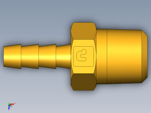 倒齿式工业管接头Hose Barb to Male Pipe 125HB-2-2俯视缩略图
