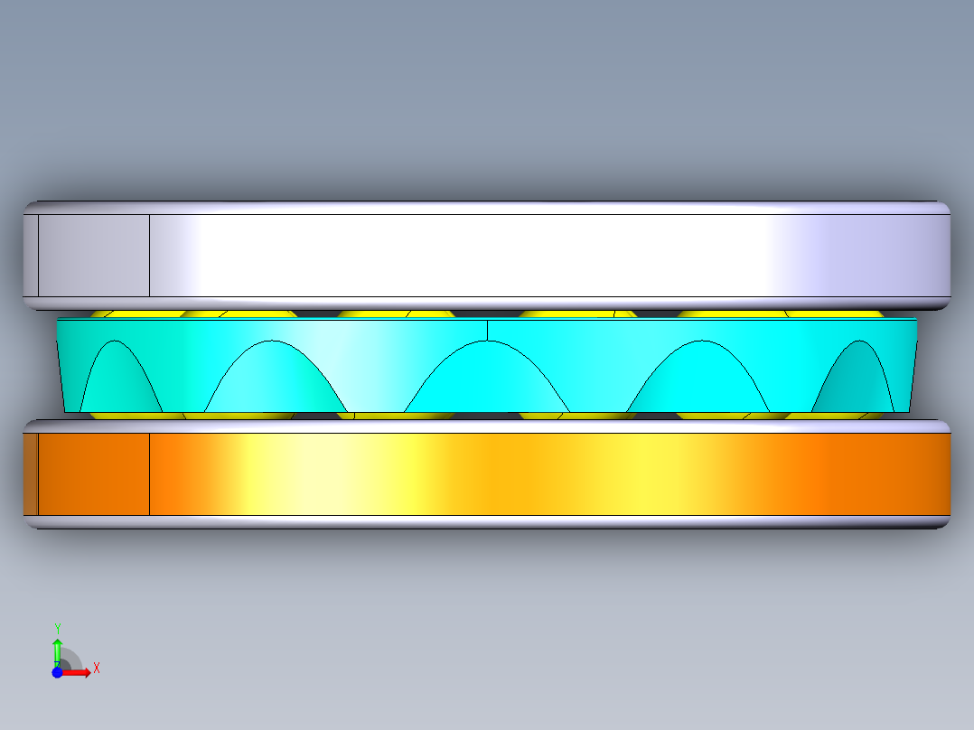 平面推力球轴承51307前视图