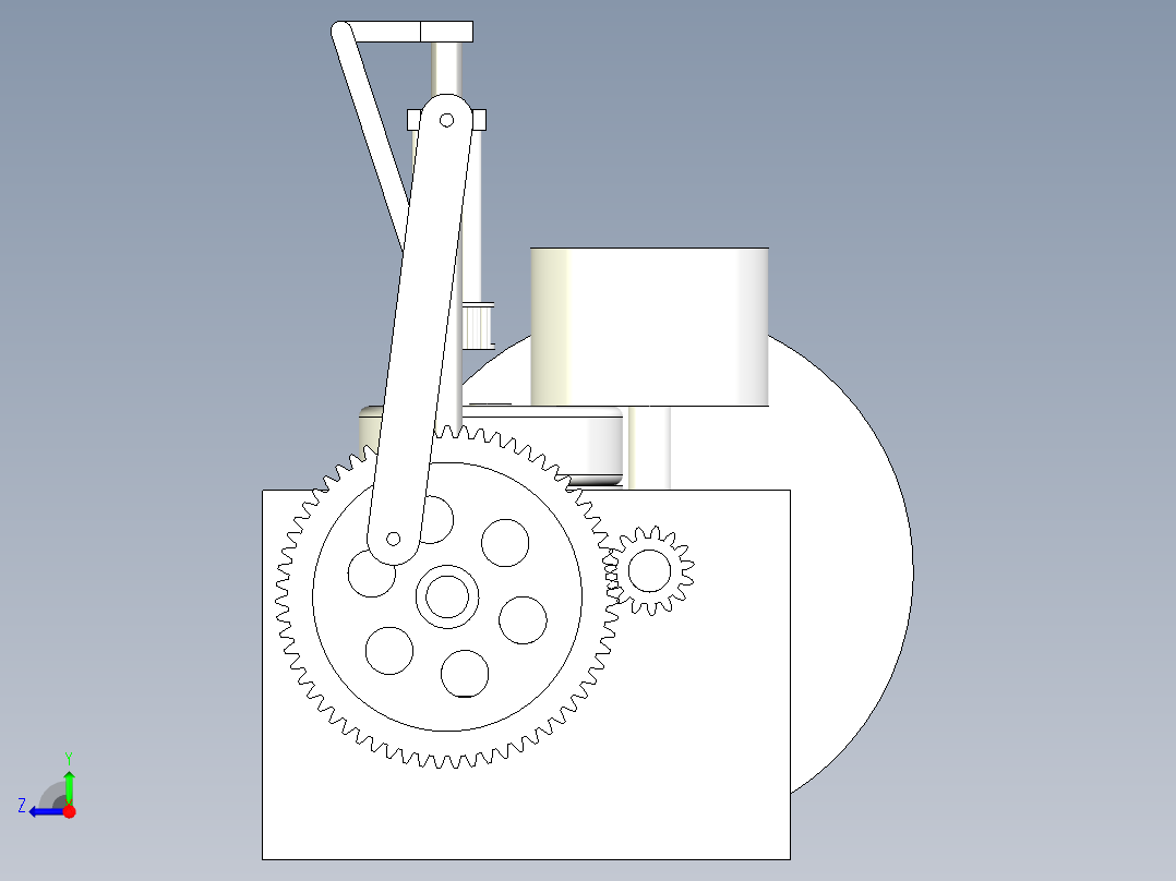 小型蜂窝煤制作机右视图