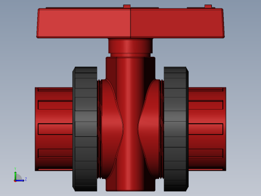 PVC管件-1in_BallValve左视缩略图