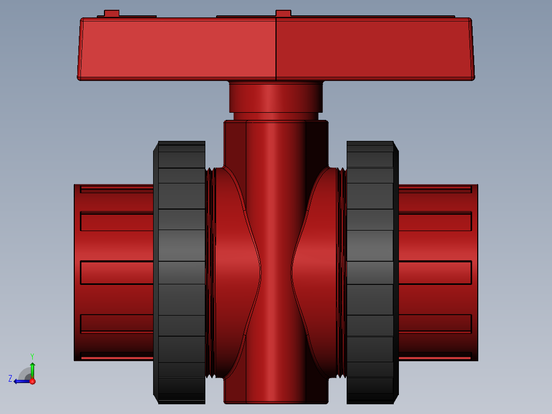PVC管件-1in_BallValve右视图