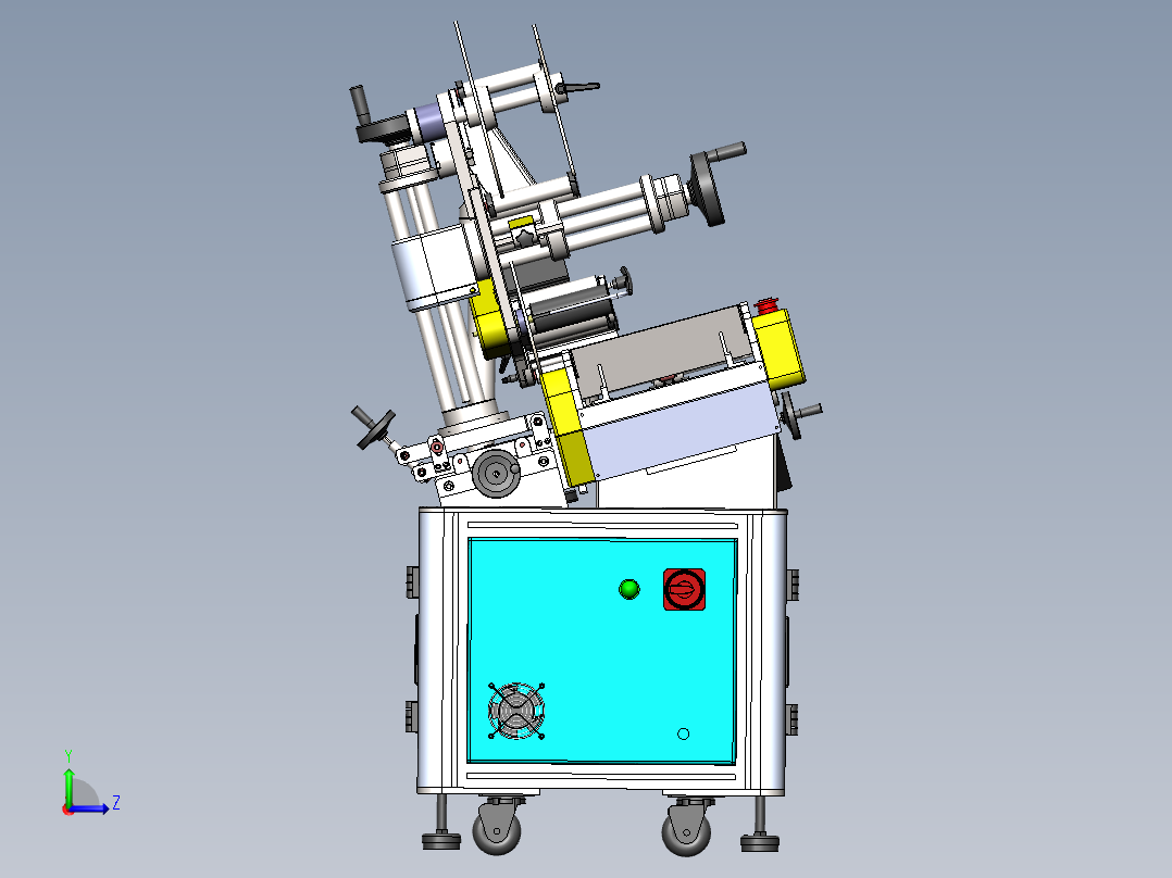 平面贴标机stp左视图