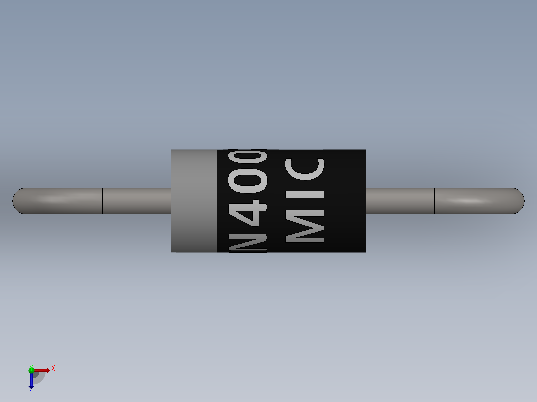 电容器 二极管 电阻器-Rectifier Diode 1N4002俯视图