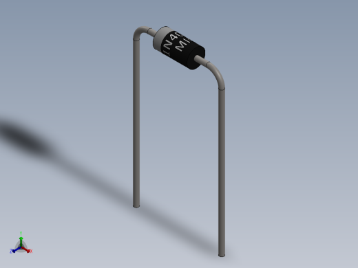 电容器 二极管 电阻器-Rectifier Diode 1N4002正等轴测缩略图
