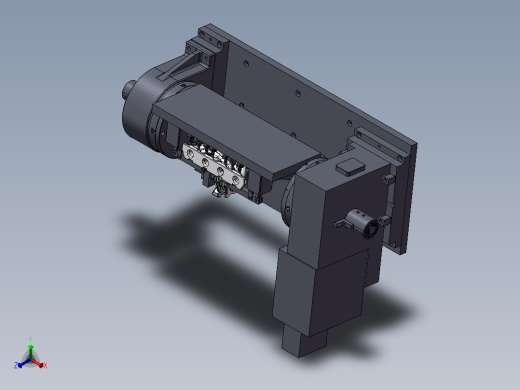 发动机排气歧管精密液压工装夹具正等轴测缩略图