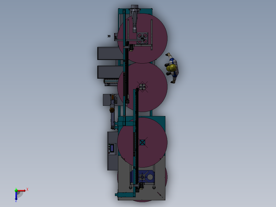 自动缝纫机sw21俯视图