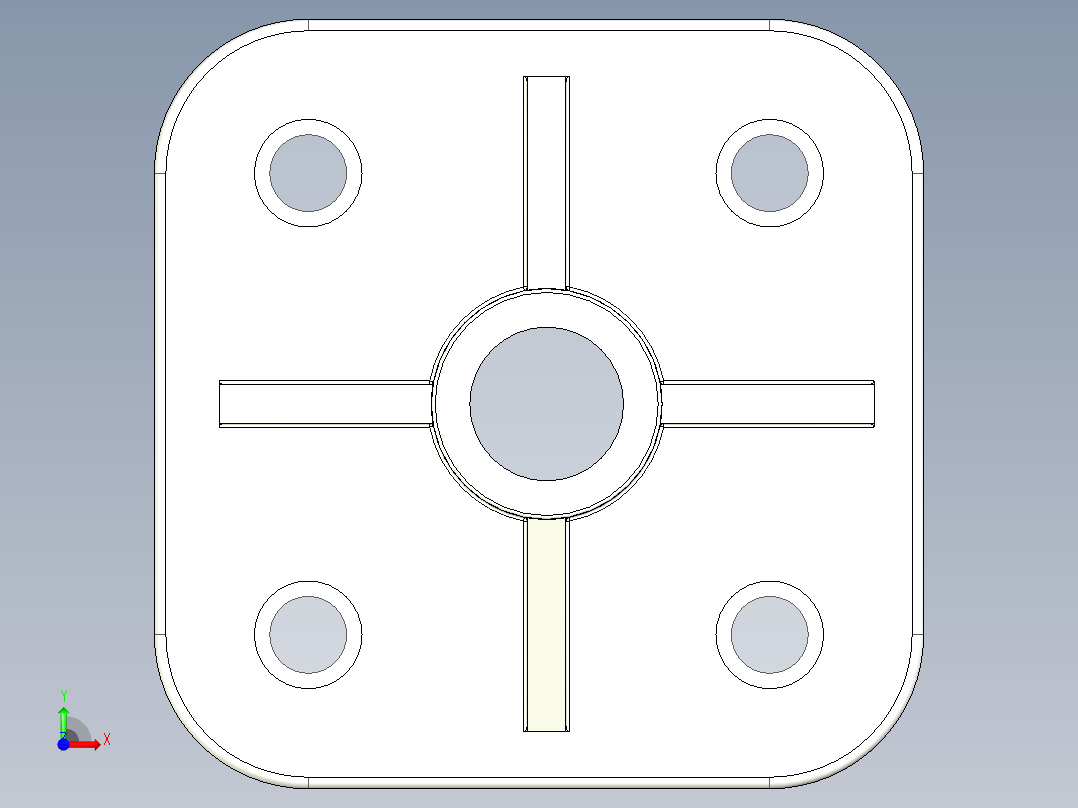 机械零件孔加工UG程序编程刀路前视图