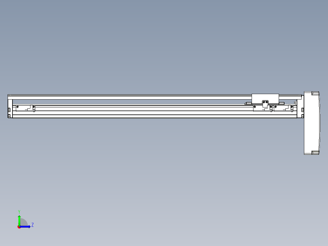TPA-KNR-86E-1610C-L650A1-MP-BJ57-N3线性模块铝制底座左视图