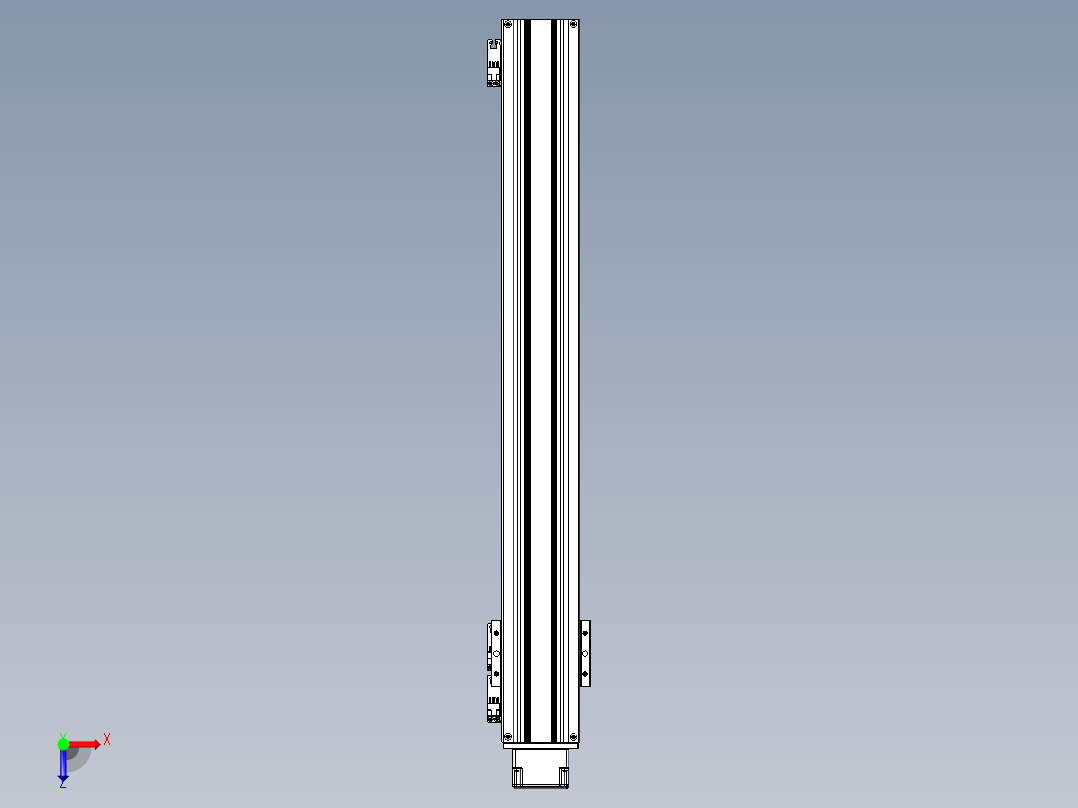 TPA-KNR-86E-1610C-L650A1-MP-BJ57-N3线性模块铝制底座俯视图