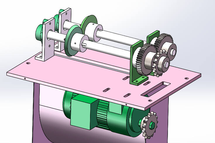 滚刀式裁切机sw18可编辑+cad