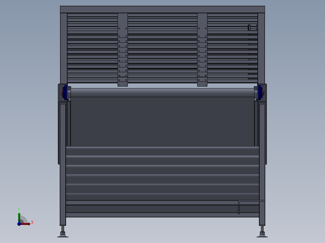水稻收割机设备设计模型前视图