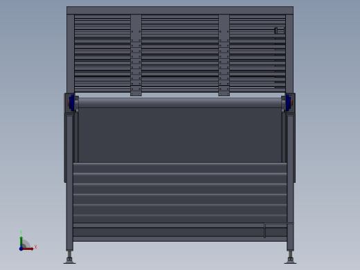 水稻收割机设备设计模型前视缩略图