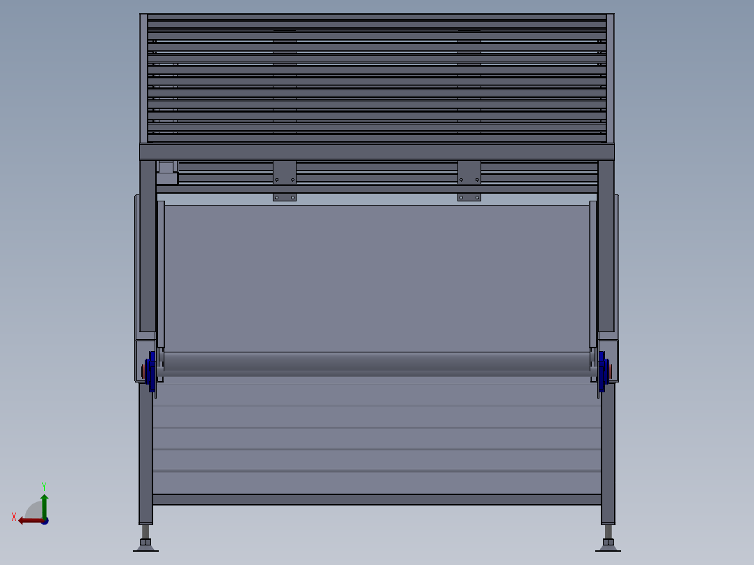 水稻收割机设备设计模型后视图