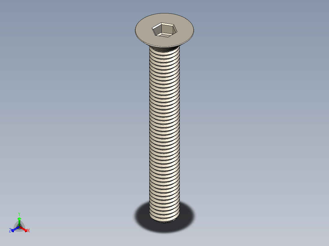 Screw_ISO_10642_M12x90_A2.STEP正等轴测图