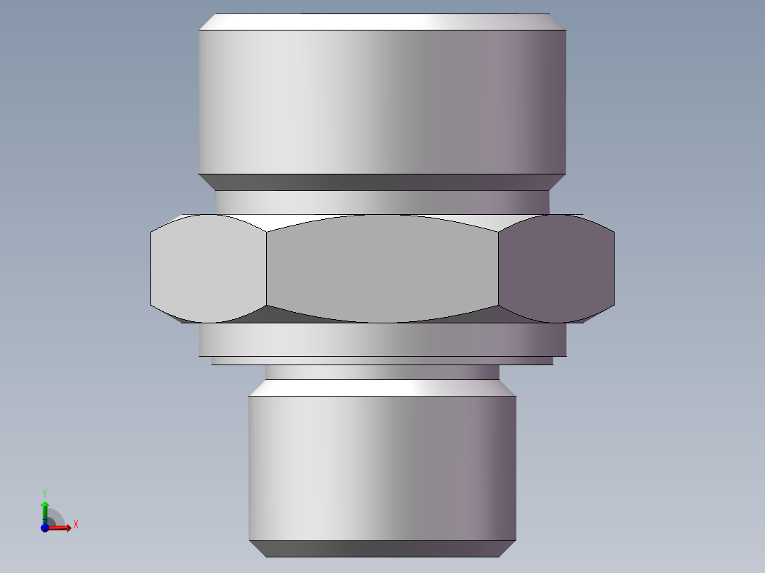 公制螺纹ED密封、1CM-22-16WD非标前视图